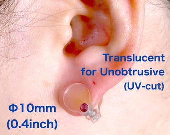 10mm Keloid Compression Earring: Stainless Steel, Silicone-Lined