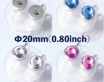Clip-On Keloid Compression Earring: Φ20mm, Silicone Lined, Handmade in Japan