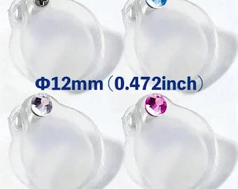 Keloid Compression Earring: 12mm Stainless Steel, Silicone Pad, Handmade in Japan