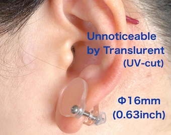 Orecchino a compressione cheloide in acciaio inossidabile da 16 mm: trattamento per cicatrici da pressione, fatto a mano in Giappone, rivestito in silicone