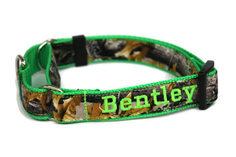 Personalized Camo Martingale Dog Collar made with Realtree Etsy