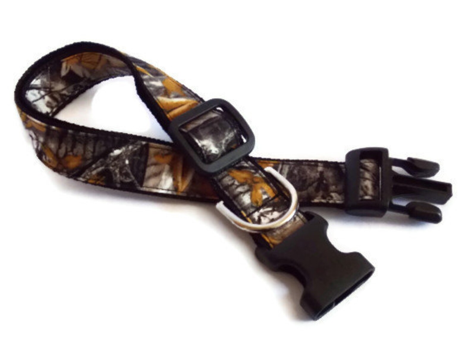 Real Camo on Orange Pink Green or Black Dog Collar | Etsy