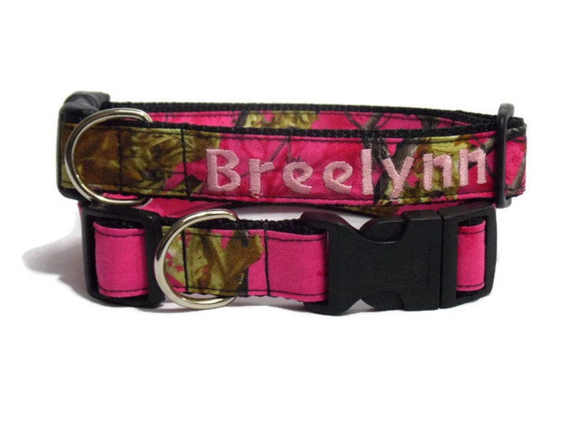 Pink Camo Dog Collar Hot Pink Camouflage Fabric by Realtree Etsy