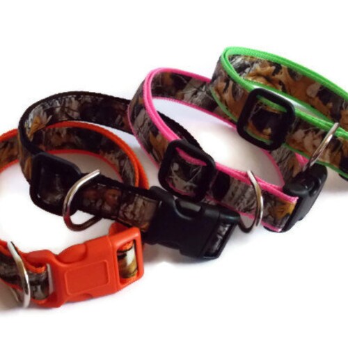 Camo Dog Collar Realtree Pink Camouflage Adjustable Dog Etsy
