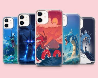 Gyarados Telefonskal Vattendrake för iPhone 17Pro, 16, 15, 14, 13, 12, Samsung S26, S25, S24, S23Fe, A16, A56, Pixel 10