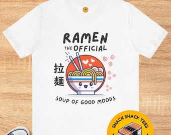 Ramen Soup of Good Moods Tee | Kawaii Smiling Noodle Bowl Shirt