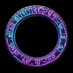 Arcane Runebound VTT Token Frames | 12 Neon Wizard Circle Borders for Roll20 and Foundry | Magic Spellcaster RPG Asset Transparent PNG Pack