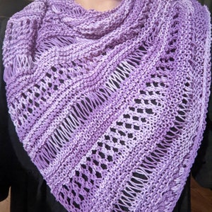 Mulberry Silk Triangle Shawl: Lacy Summer Scarf