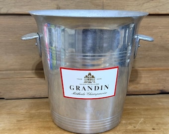 Vintage Grandin Methode Champenoise Aluminum Wine Champagne Ice Bucket