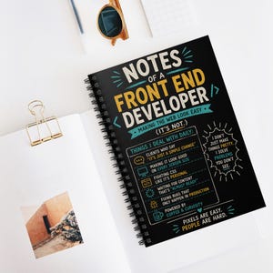 Front End Developer Notes Spiral Notebook | Ruled