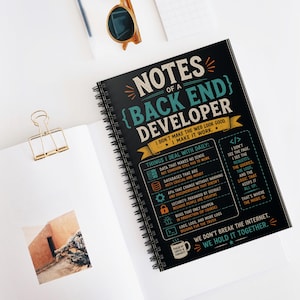 Notes of a Back End Developer Spiral Notebook | Ruled Notebook