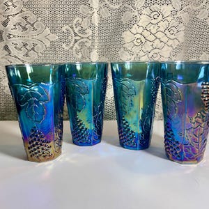 Blue Indiana Glass Carnival Glass - Etsy