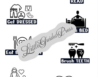 Visual Schedule Icons | Daily Routine Chart Pieces (Printable PDF)