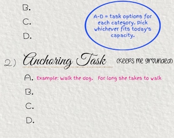 Tiny Planner for ADHD Task Avoidance | Protective, Anchoring, Gentle Framework (Instant Download)