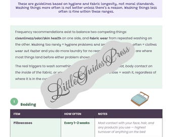 How Often to Wash Things | Laundry | Adaptive Daily Living Skills Guide | Adult Independent Living