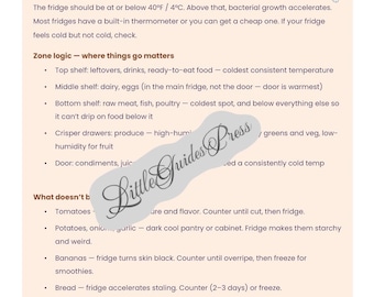 Food Storage Guide: Fridge Zone Logic, Timelines, Freezer Rules (Plain Language)
