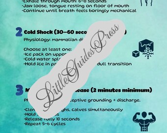 Panic Attack Interruption Protocol | DBT Grounding Technique Printable | Anxiety Emergency Reference Card | Instant Download