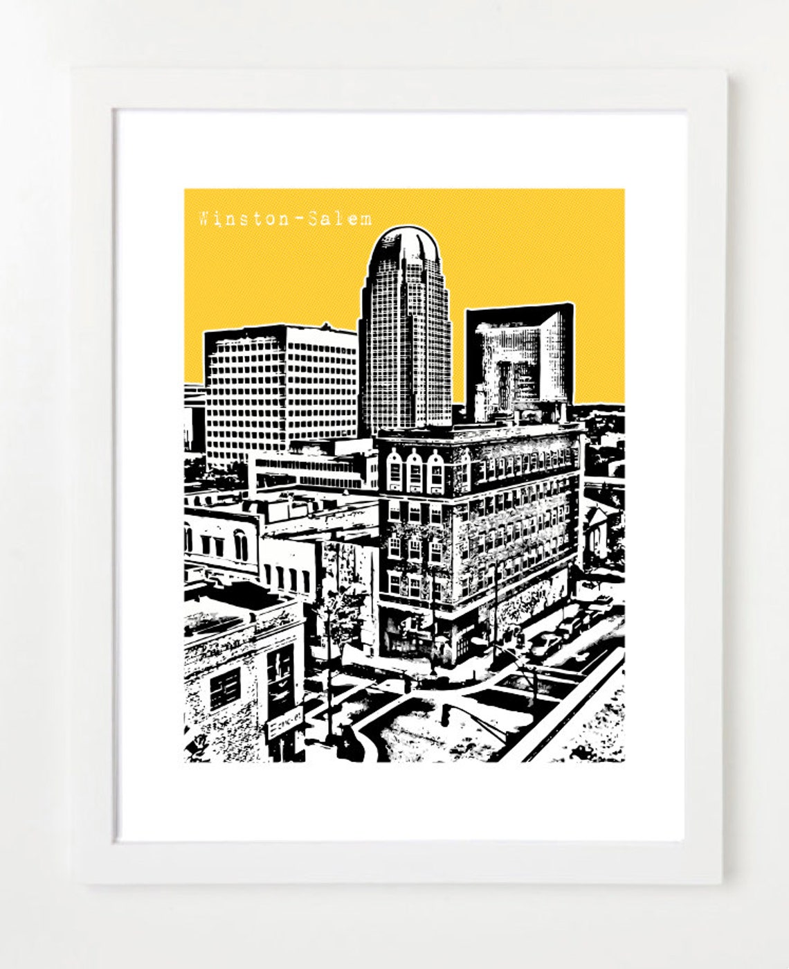 Winston Salem North Carolina Art Poster Winstonsalem Etsy