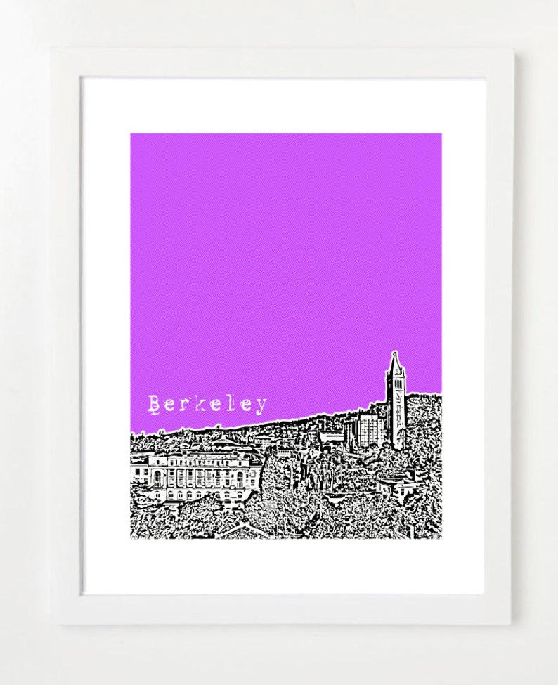 Berkeley Art Print Berkeley California City Skyline Series Etsy