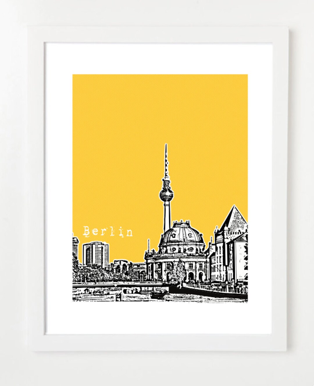 Berlin Poster Berlin Germany City Skyline Art Print Berlin Etsy