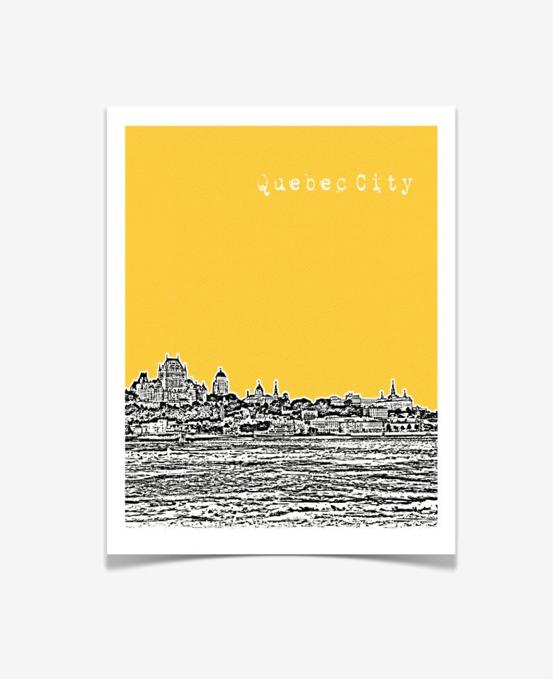 Québec City Skyline Art Print Québec City Poster Canada image 2