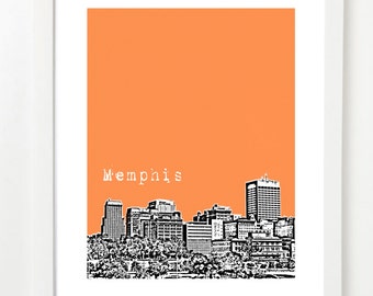 Memphis Art Poster - Memphis Tennessee - Memphis City Skyline Art Print