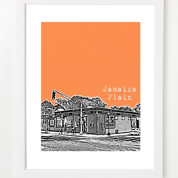 Jamaica Plain Map Etsy
