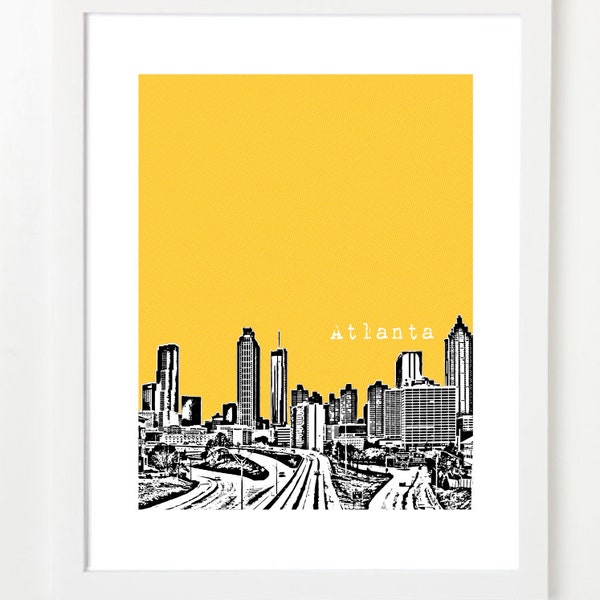 Atlanta Skyline Etsy