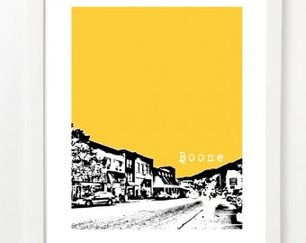 Boone, North Carolina Poster - Boone Art Poster - Boone Skyline Print - Boone Graduation Gift