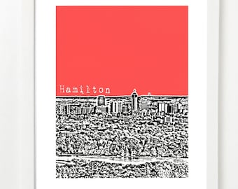 Hamilton, Ontario Skyline Fine Art Print - Hamilton City Skyline Series Canada Poster