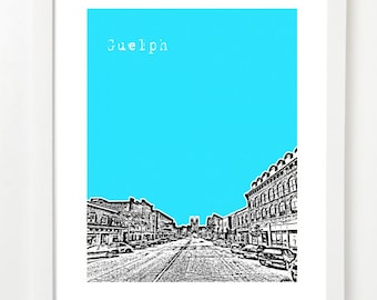 Guelph, Ontario Skyline Fine Art Print - City Series Canada Poster - Guelph Poster