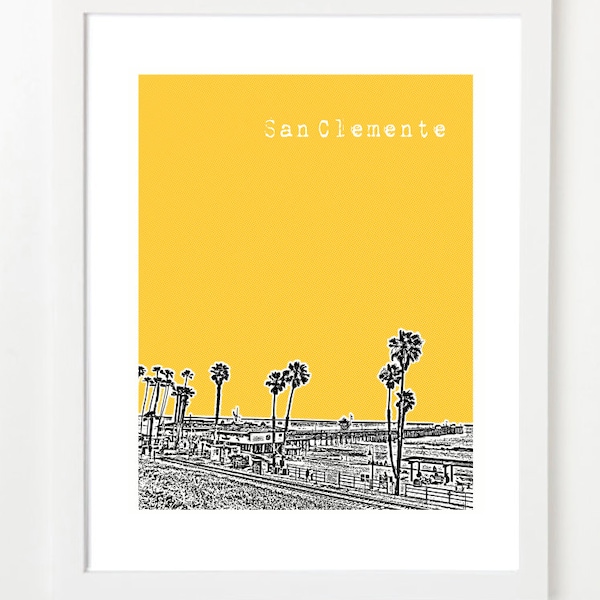 San Clemente Poster - San Clemente California - San Clemente Pier Art Print