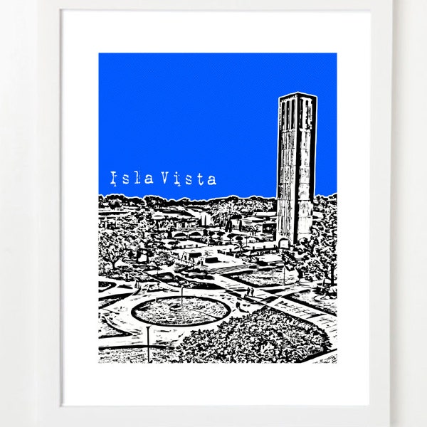 Isla Vista California Poster - Santa Barbara Art - Santa Barbara Graduation Gift