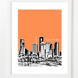 Houston Poster - Texas State City Art Print - Skyline Poster