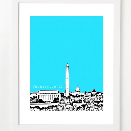 Washington DC Art Poster USA City Skyline Print Washington Etsy