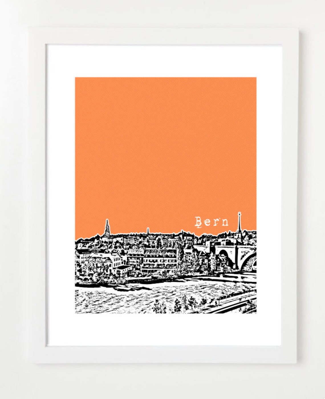 Bern Switzerland Poster Bern City Skyline Art Print | Etsy