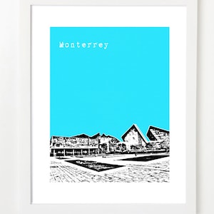 Monterrey Nuevo Leon Mexico Monterrey City Skyline Art Print Monterrey Poster image 1