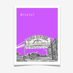Bristol Skyline Poster Bristol, Virginia Bristol, Tennessee image 2