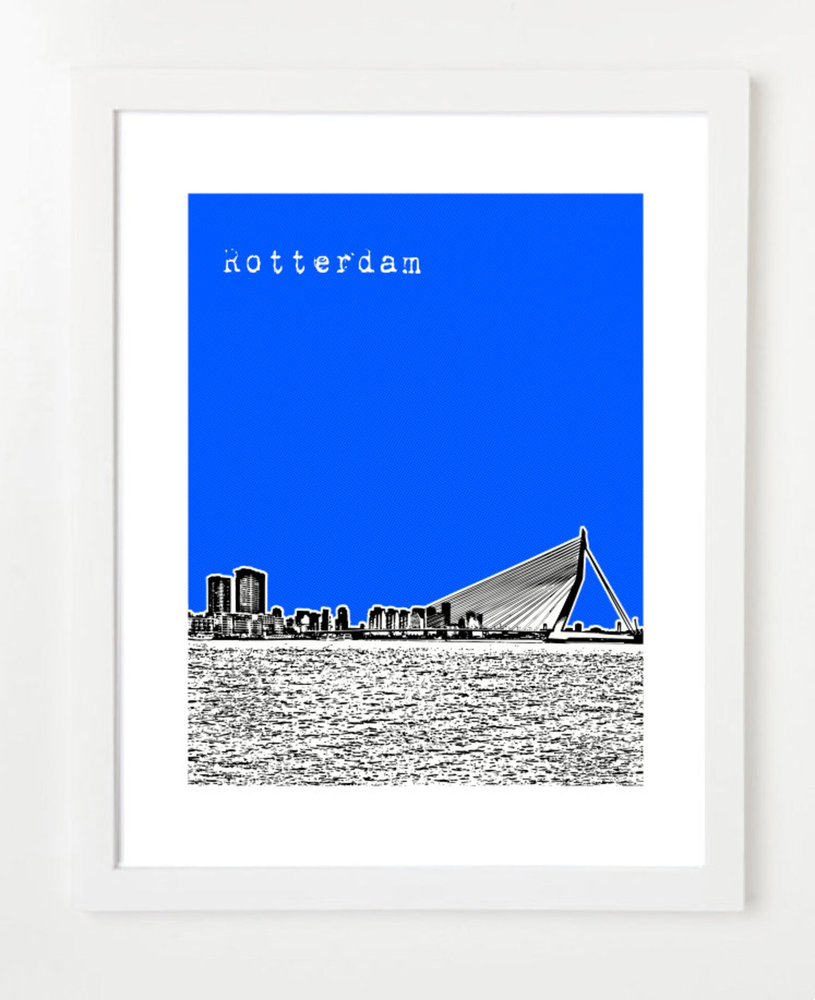 Rotterdam Art Print Rotterdam City Skyline Poster Etsy