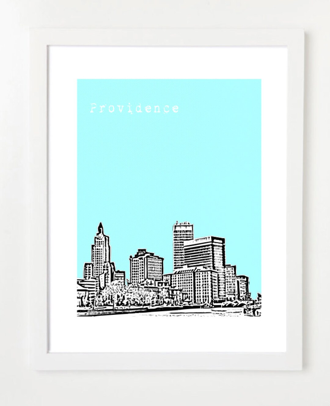 Providence Art Print Providence Rhode Island Skyline Poster - Etsy