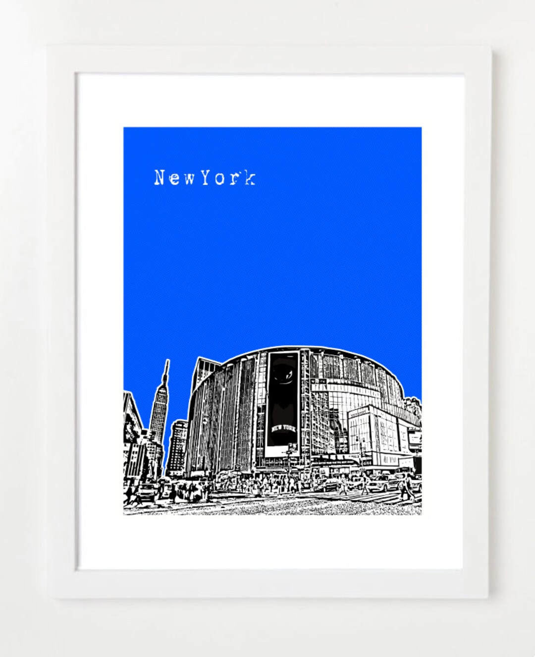 New York City Art Print New York City Skyline Empire State Building ...