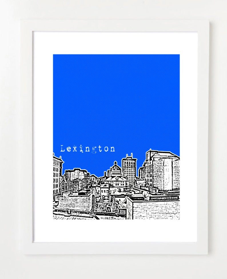 Lexington Kentucky Skyline Poster City Skyline Series Art ...
