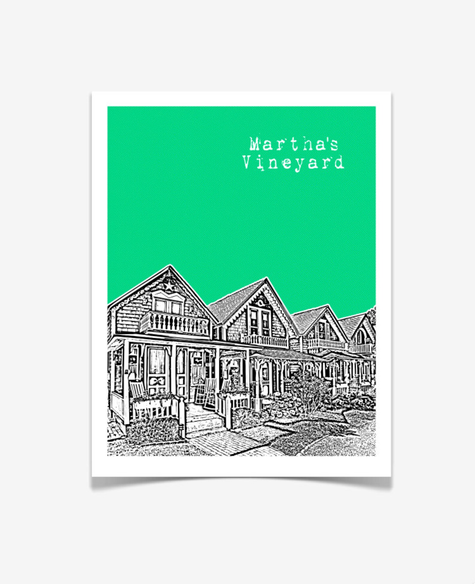 Martha's Vineyard Art Poster Martha's Vineyard City Etsy