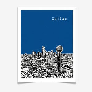 Dallas Texas City Skyline Serie Poster The Original City Skyline Serie Dallas Love VERSION 2 Bild 2