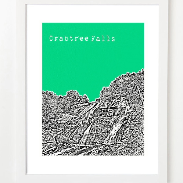 Crabtree Falls Virginia Poster - Crabtree Falls Art  - Unique Engagement Gift
