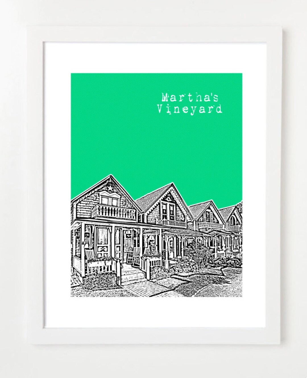 Martha's Vineyard Art Poster Martha's Vineyard City Etsy