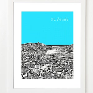 St. John's Newfoundland Skyline Art Print - St. John's City Poster -