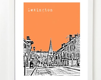 Lexington Virginia Skyline - Lexington Virginia Kunstdruck - Lexington Virginia Poster