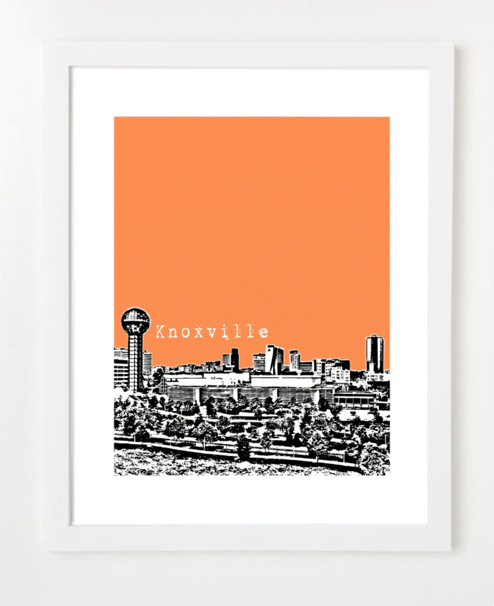 Knoxville Tennessee Poster Knoxville City Skyline Art Print Etsy
