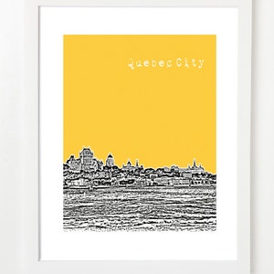 Québec City Skyline Art Print Québec City Poster Canada image 1